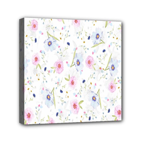 Background-flower Beatiful Mini Canvas 6  X 6  (stretched) by nateshop