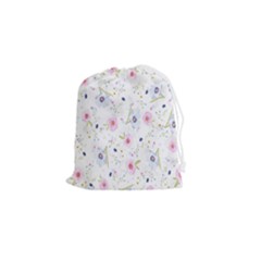 Background-flower Beatiful Drawstring Pouch (small) by nateshop