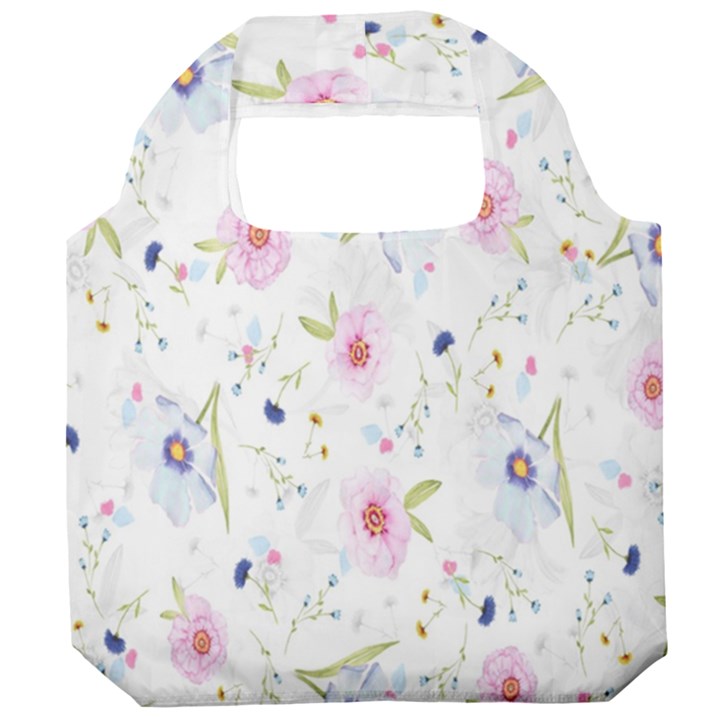 Background-flower Beatiful Foldable Grocery Recycle Bag