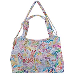 Floral Pattern Double Compartment Shoulder Bag by nateshop