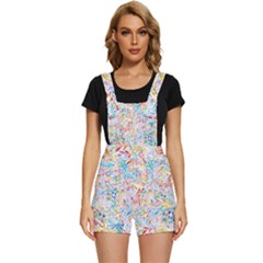 Floral Pattern Short Overalls by nateshop