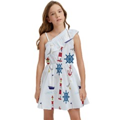 Lighthouse Kids  One Shoulder Party Dress by nateshop