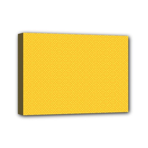 Geometric-pattern-yellow Mini Canvas 7  X 5  (stretched) by nateshop