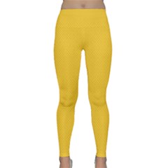 Geometric-pattern-yellow Classic Yoga Leggings by nateshop