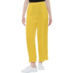 Geometric-pattern-yellow Women s Pants 