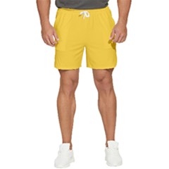 Geometric-pattern-yellow Men s Runner Shorts by nateshop