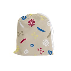 Pattern-star Moca Drawstring Pouch (large) by nateshop