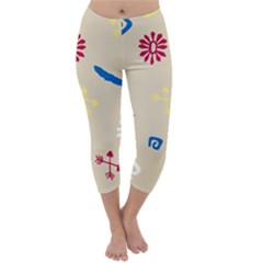 Pattern-star Moca Capri Winter Leggings  by nateshop