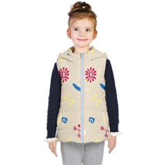 Pattern-star Moca Kids  Hooded Puffer Vest by nateshop