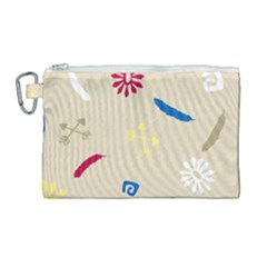 Pattern-star Moca Canvas Cosmetic Bag (large) by nateshop