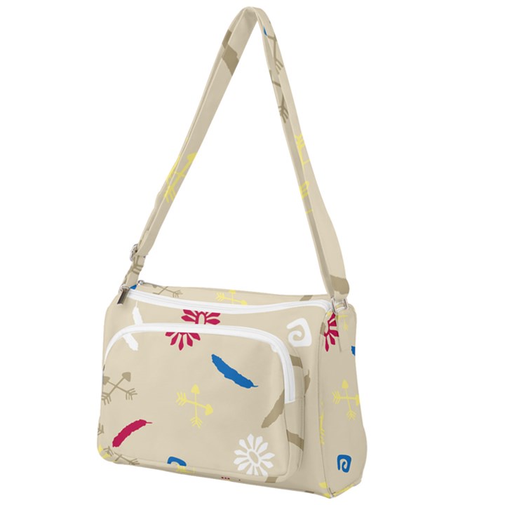 Pattern-star Moca Front Pocket Crossbody Bag