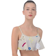 Pattern-star Moca Frill Bikini Top by nateshop