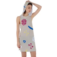 Pattern-star Moca Racer Back Hoodie Dress by nateshop