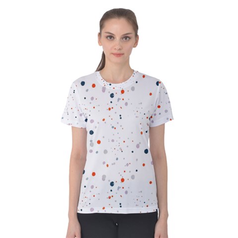 Background-round Spots Women s Cotton Tee by nateshop