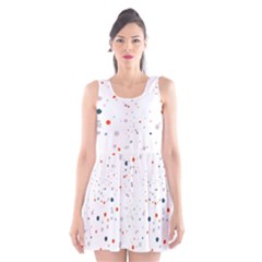 Background-round Spots Scoop Neck Skater Dress by nateshop