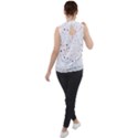 Background-round Spots Mock Neck Chiffon Sleeveless Top View2