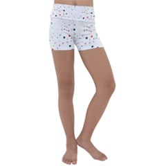 Background-round Spots Kids  Lightweight Velour Yoga Shorts by nateshop