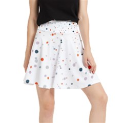 Background-round Spots Waistband Skirt by nateshop