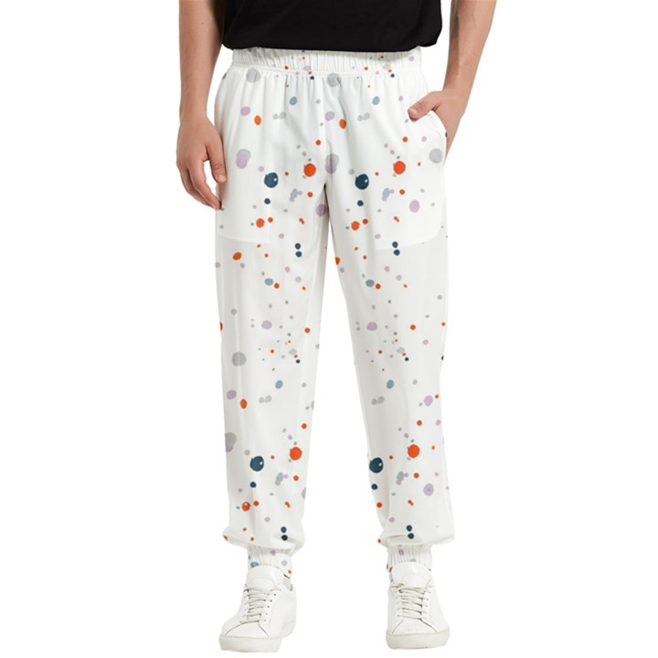 Background-round Spots Men s Elastic Waist Pants