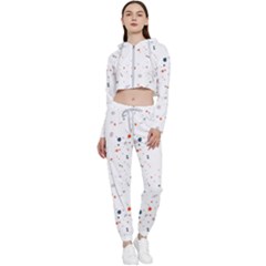 Background-round Spots Cropped Zip Up Lounge Set by nateshop