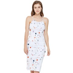 Background-round Spots Bodycon Cross Back Summer Dress by nateshop