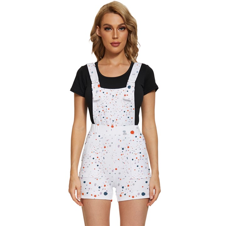 Background-round Spots Short Overalls