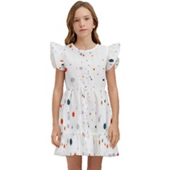 Background-round Spots Kids  Winged Sleeve Dress by nateshop