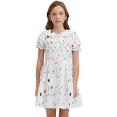 Background-round Spots Kids  Bow Tie Puff Sleeve Dress by nateshop