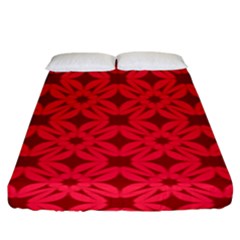 Red-star Fitted Sheet (king Size) by nateshop