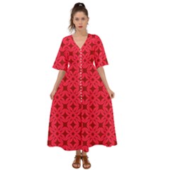 Red-star Kimono Sleeve Boho Dress by nateshop