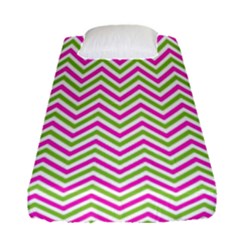 Mave,chevron,white,navi,purple Fitted Sheet (single Size) by nateshop