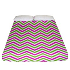 Mave,chevron,white,navi,purple Fitted Sheet (king Size) by nateshop