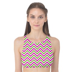 Mave,chevron,white,navi,purple Tank Bikini Top by nateshop