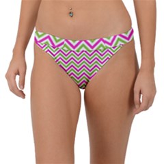 Mave,chevron,white,navi,purple Band Bikini Bottom by nateshop