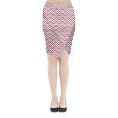 Mave,chevron,white,navi,purple Midi Wrap Pencil Skirt by nateshop