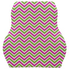 Mave,chevron,white,navi,purple Car Seat Velour Cushion  by nateshop