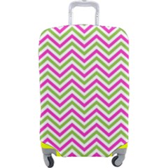 Mave,chevron,white,navi,purple Luggage Cover (large) by nateshop