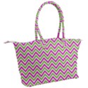 Mave,chevron,white,navi,purple Canvas Shoulder Bag View2