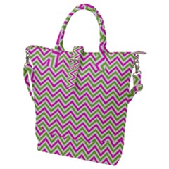 Mave,chevron,white,navi,purple Buckle Top Tote Bag by nateshop