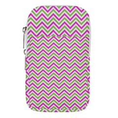 Mave,chevron,white,navi,purple Waist Pouch (large) by nateshop