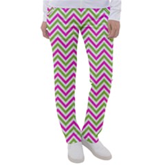 Mave,chevron,white,navi,purple Women s Casual Pants by nateshop