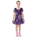 Star Christmas Kids  Short Sleeve Velvet Dress View1