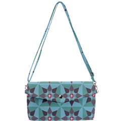 Floral Pattern Floral Motif Removable Strap Clutch Bag by Wegoenart