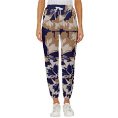 Illustration Abstract Flower Background Pattern Cropped Drawstring Pants by Wegoenart