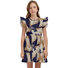 Illustration Abstract Flower Background Pattern Kids  Winged Sleeve Dress