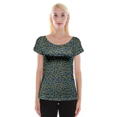 Abstract Pattern Sprinkles Sprinkle Cap Sleeve Top by Wegoenart