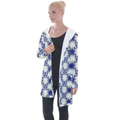 Background Pattern Texture Design Longline Hooded Cardigan by Wegoenart