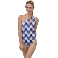 Background Pattern Texture Design To One Side Swimsuit by Wegoenart