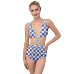 Background Pattern Texture Design Tied Up Two Piece Swimsuit by Wegoenart