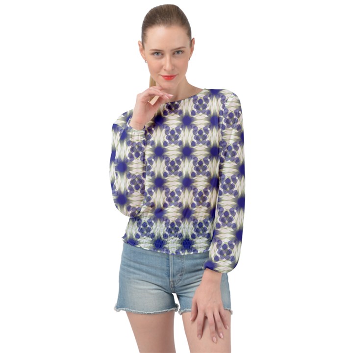 Background Pattern Texture Design Banded Bottom Chiffon Top